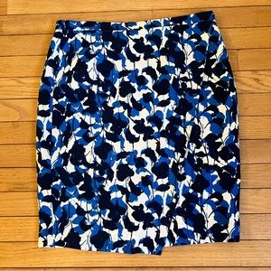 J. Crew Factory Wrap Print Pencil Skirt Size 8